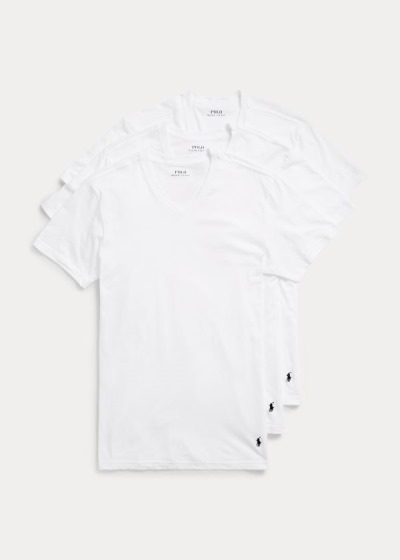 Men's Polo Ralph Lauren Classic V-Neck 3-Pack T Shirts | 760482DWT